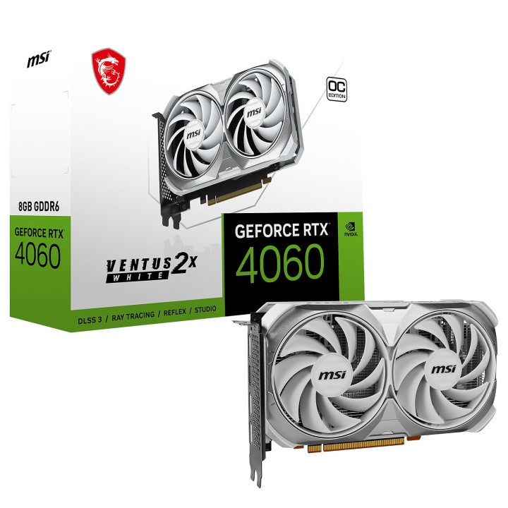 MSI GeForce RTX 4060 VENTUS 2X WHITE OC 8GB GDDR6 Cartes graphiques...
