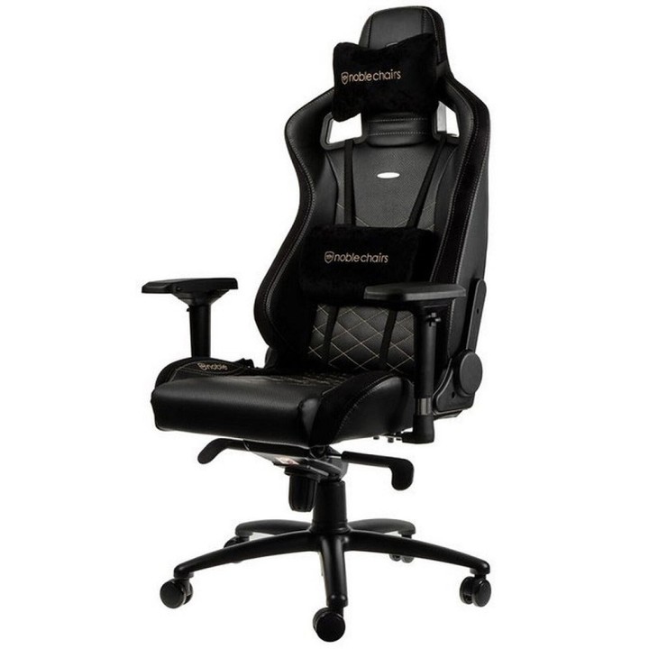 Noblechairs EPIC Black/Gold Chaise gamer Noblechairs Maroc