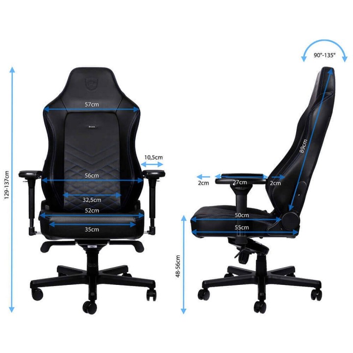 Noblechairs HERO (noir/bleu) Chaise gamer Noblechairs Maroc
