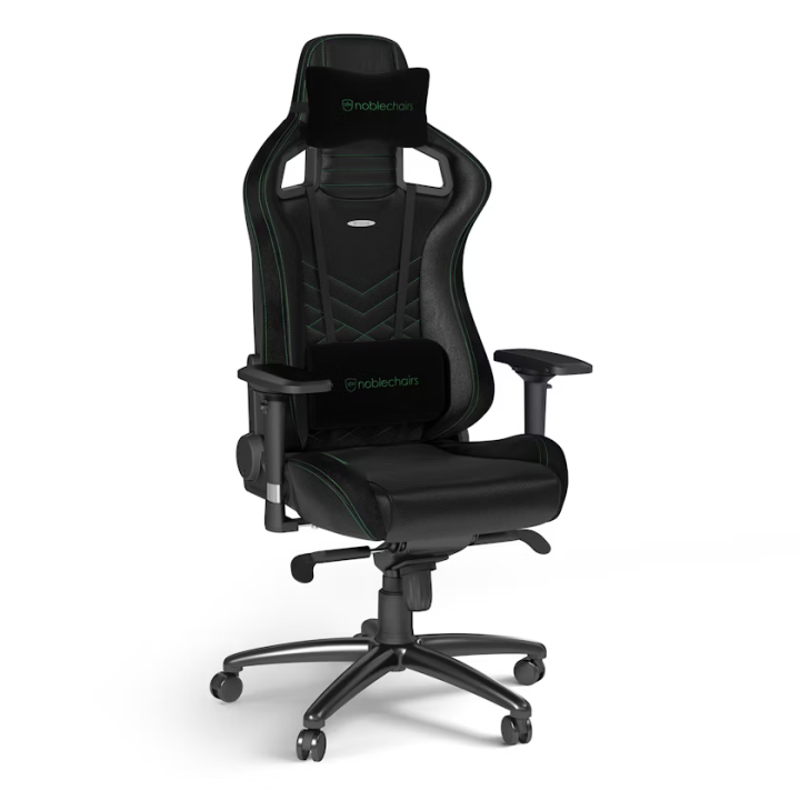 Noblechairs EPIC Black/Green Chaise gamer Noblechairs Maroc