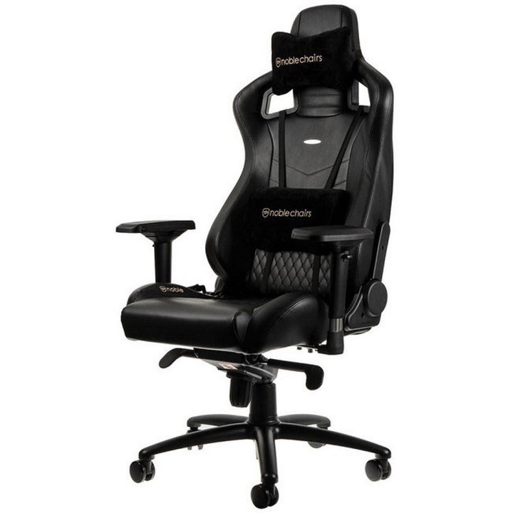 Noblechairs EPIC Real Leather Black Chaise gamer Noblechairs Maroc