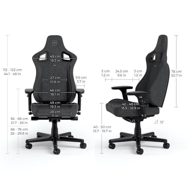 Noblechairs EPIC Compact TX Aanthracite/Carbon Chaise gamer Noblech...