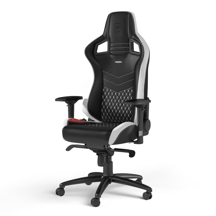 Noblechairs EPIC Real Leather Black/Red/White Chaise gamer Noblecha...