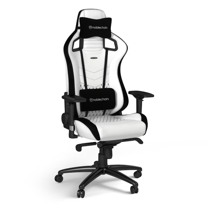 Noblechairs EPIC White/Black Chaise gamer Noblechairs Maroc