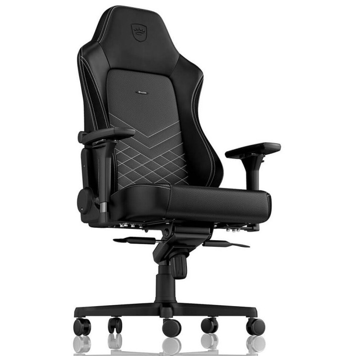 Noblechairs HERO Black/Platinum White Chaise gamer Noblechairs Maroc