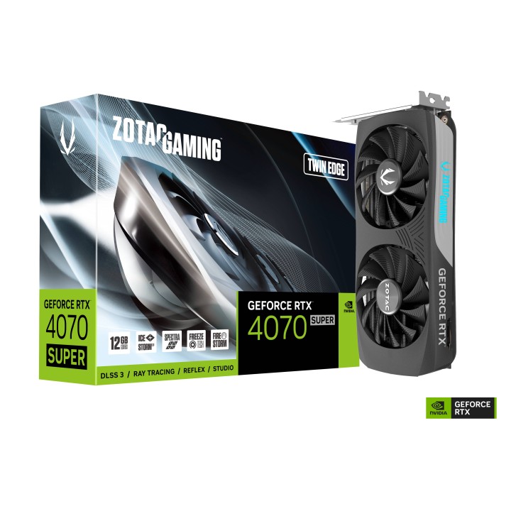Zotac Gaming GeForce RTX 4070 SUPER Twin Edge 12GB GDDR6X Cartes gr...