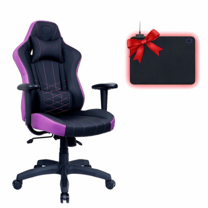 Cooler Master Caliber E1 Purple + MP750 RGB Medium Chaise gamer Coo...