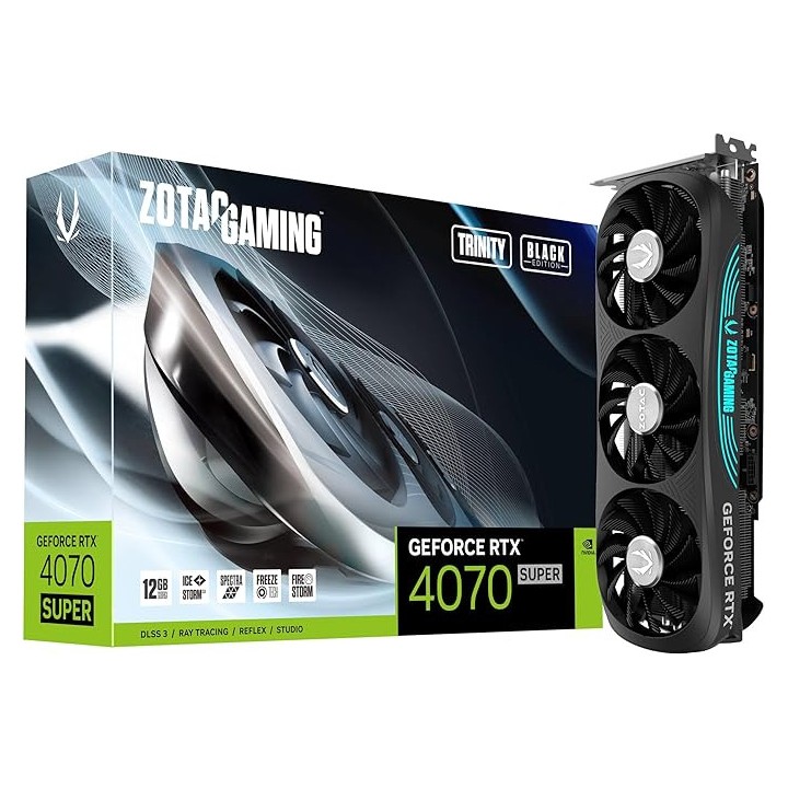 Zotac Gaming GeForce RTX 4070 SUPER Trinity Black Edition 12GB GDDR...