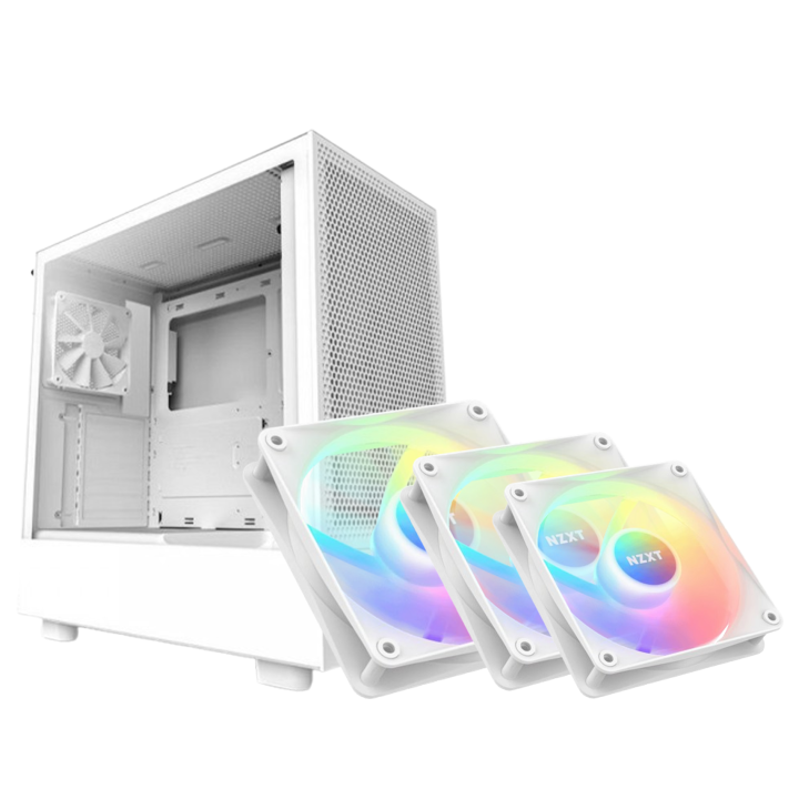 BUNDLE NZXT H5 Flow White + 3xNZXT F120 RGB Core (White) BUNDLES NZ...