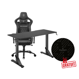 SKILLCHAIRS Throne Series Black/Black+SKILLDESK GMD3-140+SKILLCHAIR...