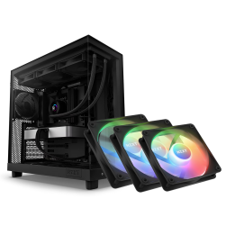 BUNDLE NZXT H6 Flow Black (2024) + 3 xNZXT F120 RGB Core (Black) BU...