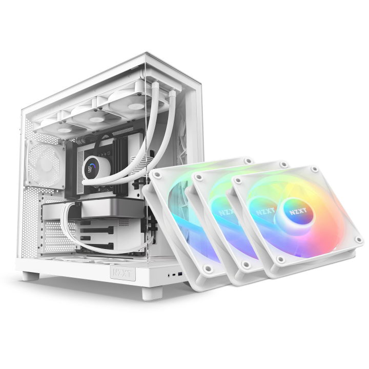 BUNDLE NZXT H6 Flow White + 3xNZXT F120 RGB Core (White) BUNDLES NZ...