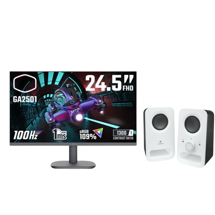 BUNDLE Cooler Master GA2501 + Logitech Multimedia Speakers Z150 (Wh...