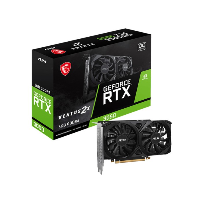 MSI GeForce RTX 3050 VENTUS 2X OC 6GB GDDR6 Cartes graphiques MSI M...