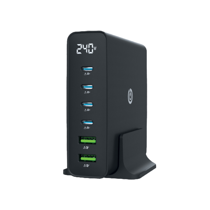 Goui GAN 240 Chargeur bureau 6 Ports Prise EU Power bank Goui Maroc