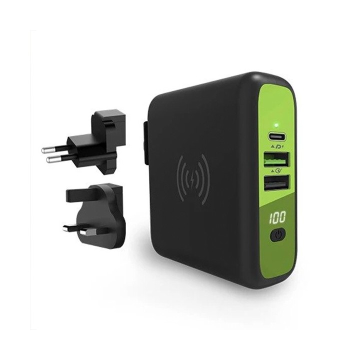 Goui Mbala Chargeur Sans Fil +Powerbank 8000 mAh Qi + Chargeur mura...