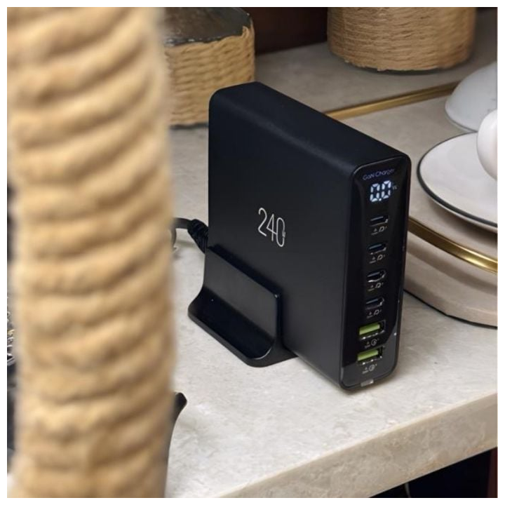 Goui GAN 240 Chargeur bureau 6 Ports Prise EU Power bank Goui Maroc