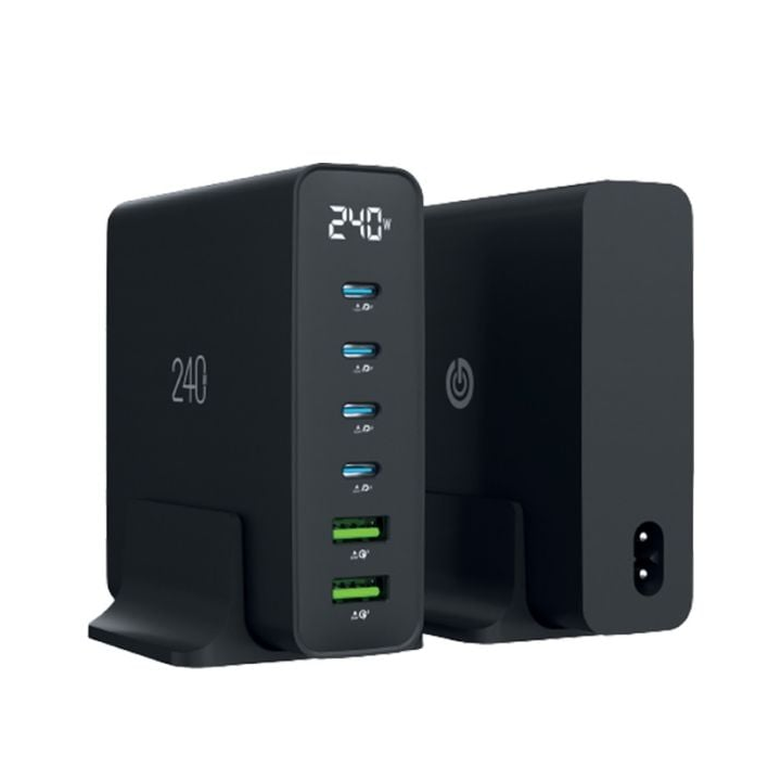 Goui GAN 240 Chargeur bureau 6 Ports Prise EU Power bank Goui Maroc