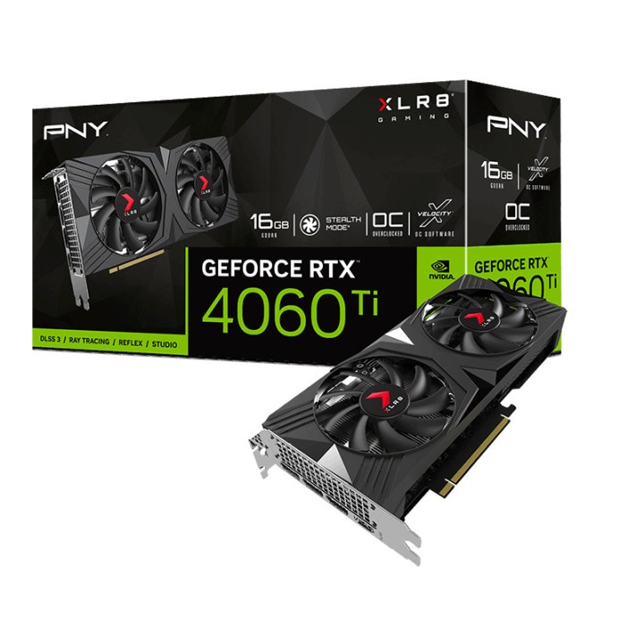 PNY GeForce RTX 4060 Ti XLR8 Gaming VERTO OC Dual Fan 16GB GDDR6 Ca...