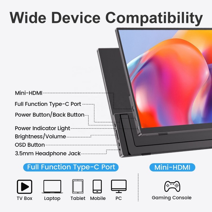 XTRMLAB V156F02 15.6" Moniteur portable Moniteurs portables XTRMLAB...