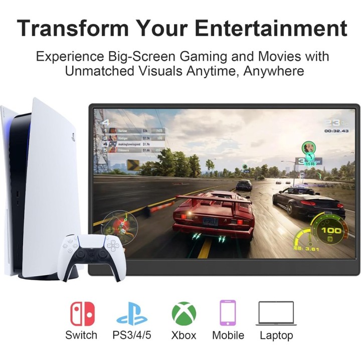 XTRMLAB F156P02 15.6" Moniteur portable Moniteurs portables XTRMLAB...