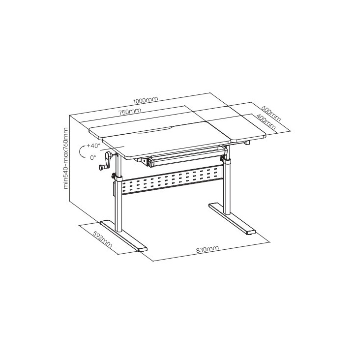 SKILLDESK GrowMate 603 Bureaux pour enfants SKILLCHAIRS Maroc