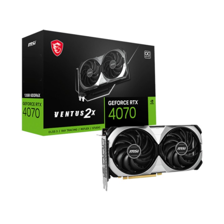 MSI GeForce RTX 4070 VENTUS 2X E1 OC 12GB GDDR6 Cartes graphiques M...
