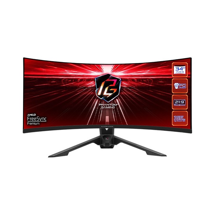ASRock PHANTOM GAMING PG34WQ15R3A 34″ CURVED 165Hz Moniteurs Gamer ...