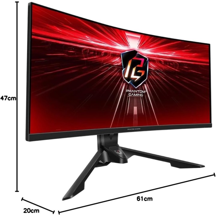 ASRock PHANTOM GAMING PG34WQ15R3A 34″ CURVED 165Hz Moniteurs Gamer ...