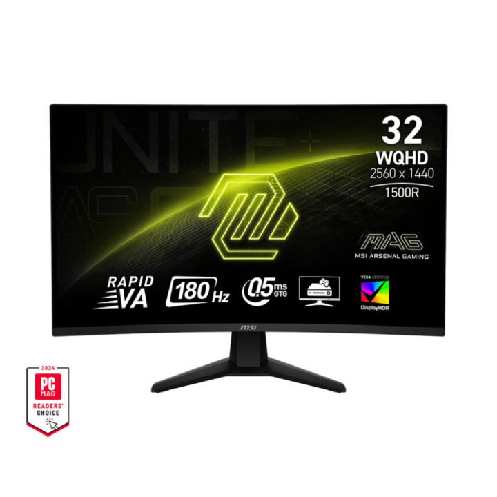 MSI MAG 32CQ6F 32" 180Hz 2K Curved Moniteurs Gamer MSI Maroc
