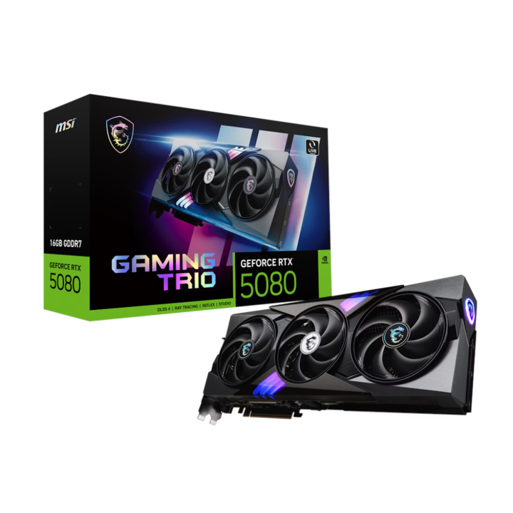 MSI GeForce RTX 5080 GAMING TRIO 16GB GDDR7 Cartes graphiques MSI M...