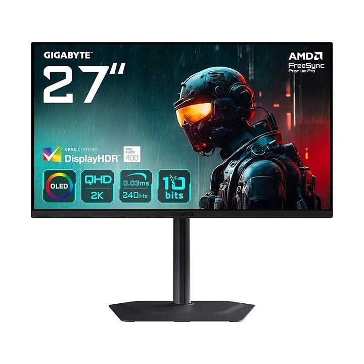 GIGABYTE MO27Q2 27" 240Hz QD-OLED 0.03ms 2K Moniteurs Gamer Gigabyt...