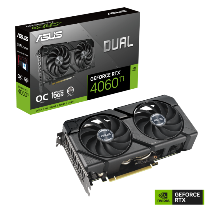 ASUS Dual GeForce RTX 4060 Ti EVO OC Edition 16GB GDDR6 Cartes grap...
