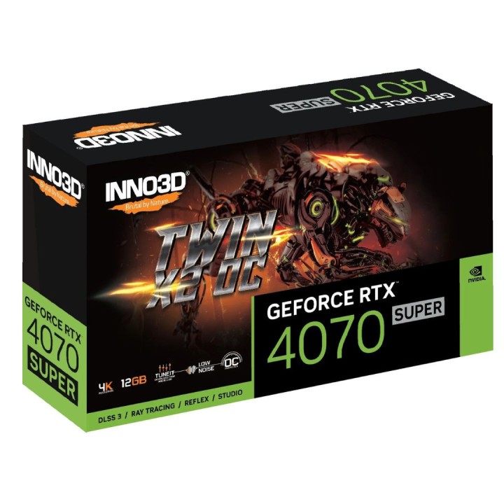 INNO3D GeForce RTX 4070 SUPER Twin X2 OC 12GB GDDR6X Cartes graphiq...