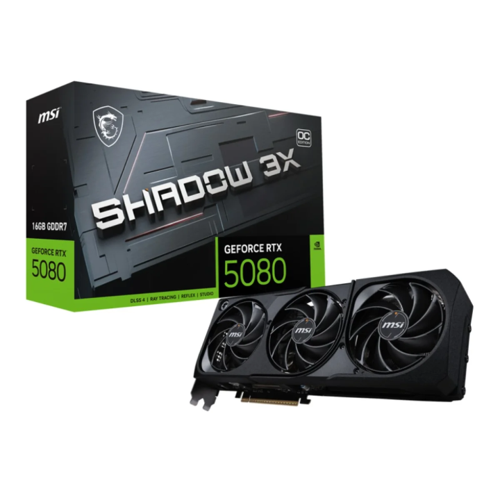 MSI GeForce RTX 5080 SHADOW 3X OC 16GB GDDR7 Cartes graphiques MSI ...