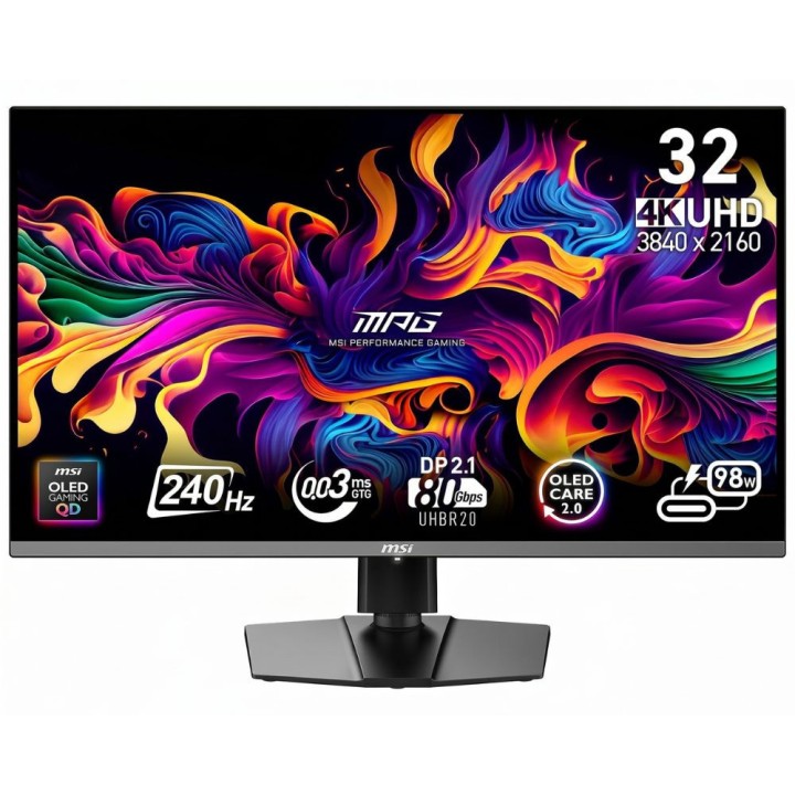 MSI MPG 322URX QD-OLED 31,5" 0.03ms 240 Hz 4k Moniteurs Gamer MSI M...