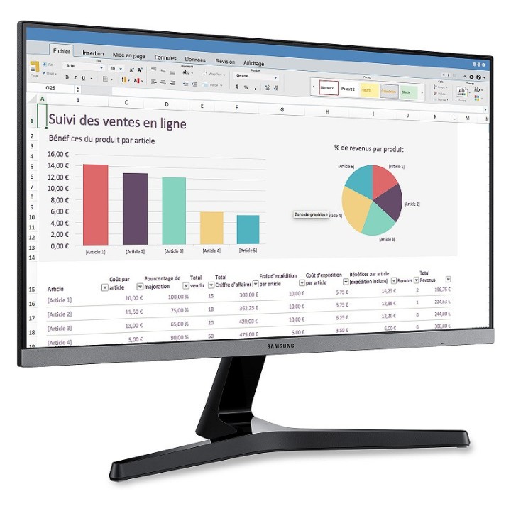 Samsung S24R35AFHU 24" 75Hz Moniteurs PRO Samsung Maroc