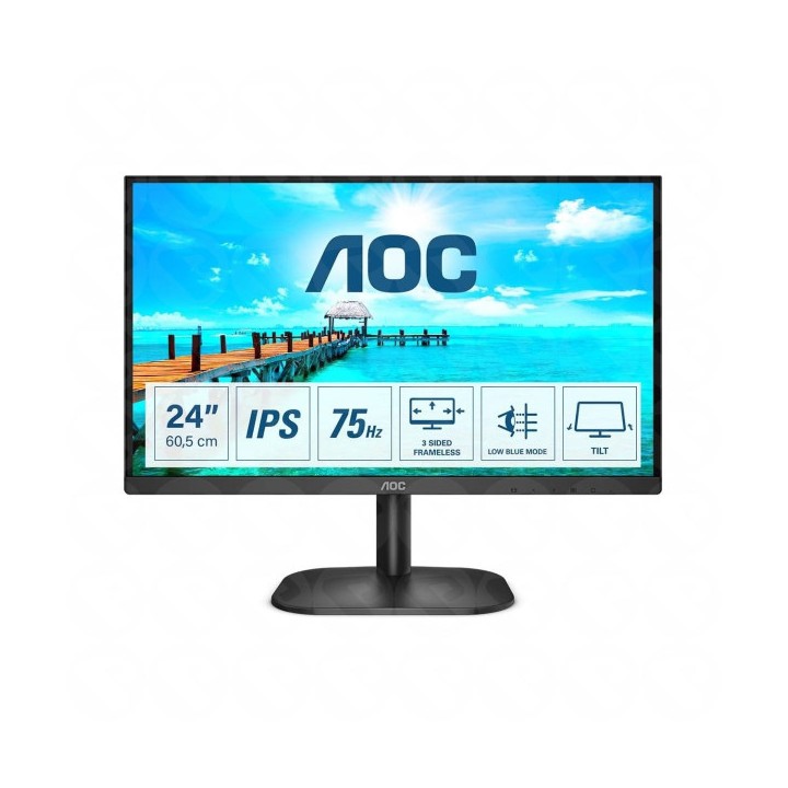 AOC 24B2XH/EU 23.8" IPS 75Hz Moniteurs PRO AOC Maroc