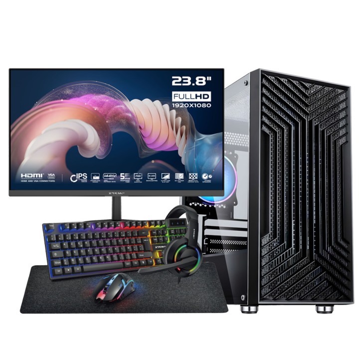 SETUP Gamer Essential R5 3600 RTX5050 + XGC-120 + X24G14IFF 144Hz S...