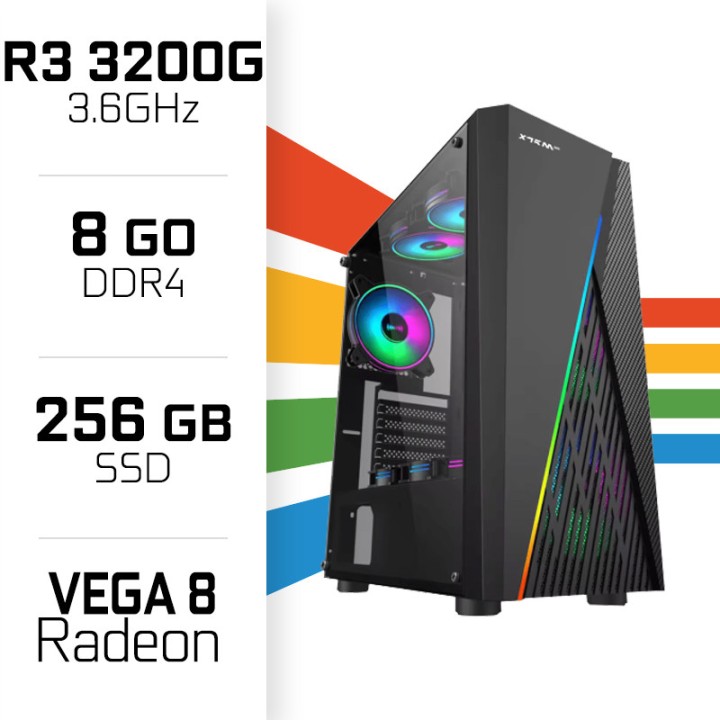 PC Gamer UltraPC Ryzen 3 3200G/256GB SSD/8GB/Radeon Vega8