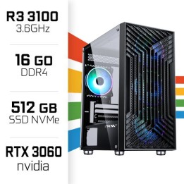 PC Gamer UltraPC Ryzen 3 3100/16Go/512Go SSD/RTX3060 12Go AMD Ryzen...