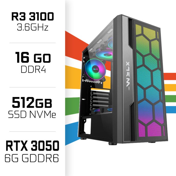 PC Gamer UltraPC Ryzen 3 3100 /16GB/512GB SSD/RTX3050 6G AMD Ryzen ...