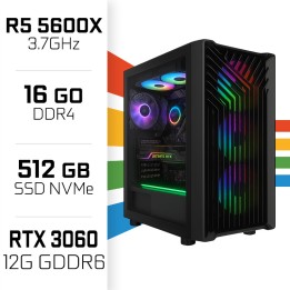 PC Gamer UltraPC Ryzen 5 5600X/16Go/512Go SSD/RTX3060 12Go AMD Ryze...