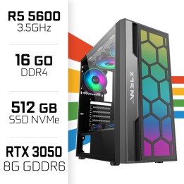PC Gamer UltraPC Ryzen 5 5600/16Go/512Go SSD/RTX3050 8Go AMD Ryzen ...