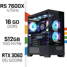 PC Gamer UltraPC Ryzen 5 7600X/16GB DDR5/512GB SSD/RTX3060 12GB AMD...