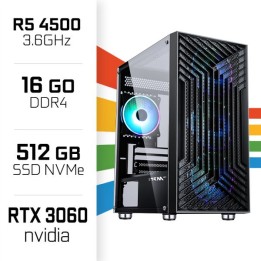 PC Gamer UltraPC Ryzen 5 4500/16GB/512GB SSD/RTX3060 12GB AMD Ryzen...