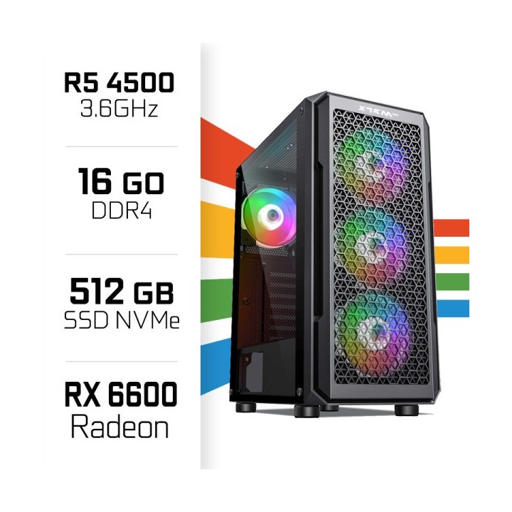 PC Gamer UltraPC Ryzen 5 4500/16GB/512GB SSD/RX6600 AMD Ryzen 5 Ult...