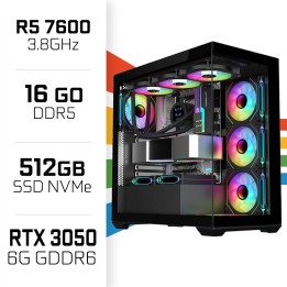 PC Gamer UltraPC Ryzen 5 7600/16GB DDR5/512GB SSD/RTX3050 6GB AMD R...