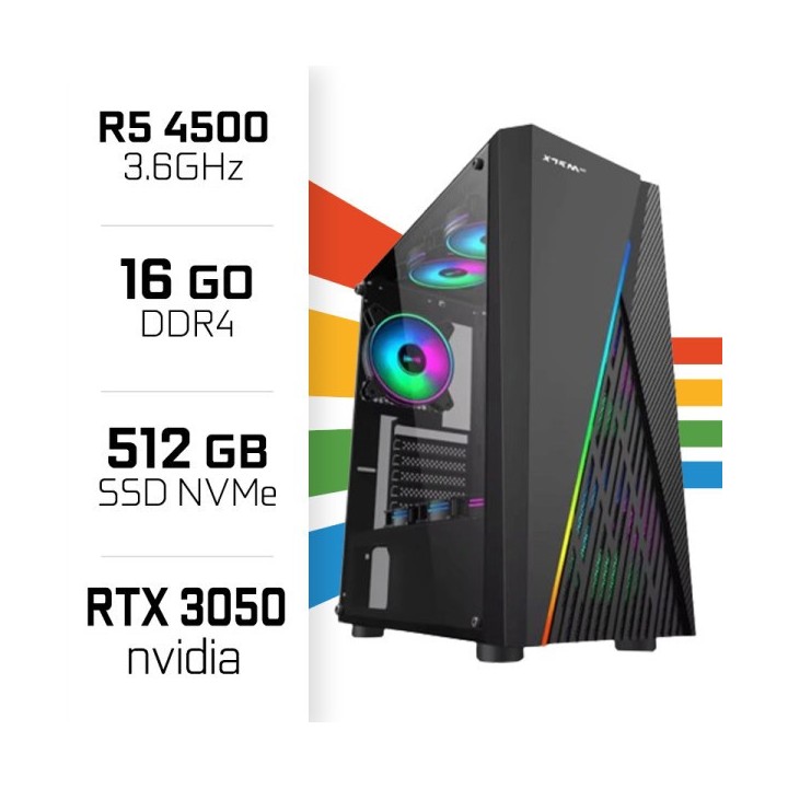 PC Gamer UltraPC Ryzen 5 4500 /16GB/512GB SSD/RTX3050 8GB AMD Ryzen...
