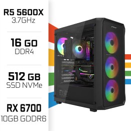 PC Gamer UltraPC Ryzen5 5600X/16GB/512GB SSD/RX6700 10GB AMD Ryzen ...